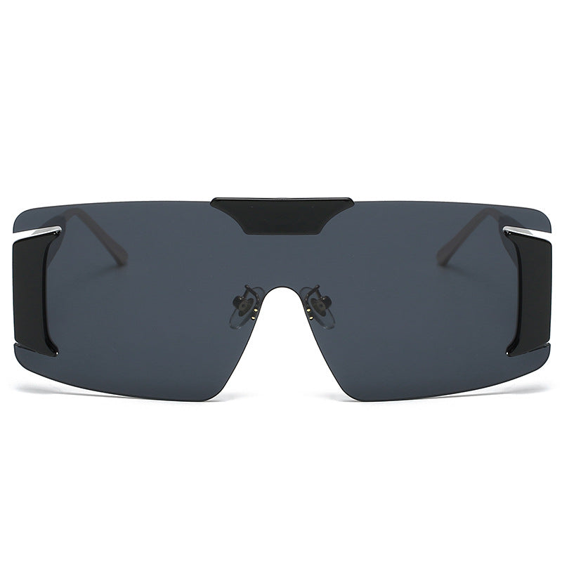 New Personality Frameless Sunglasses Men And Women Trend Large Frame Sunglasses