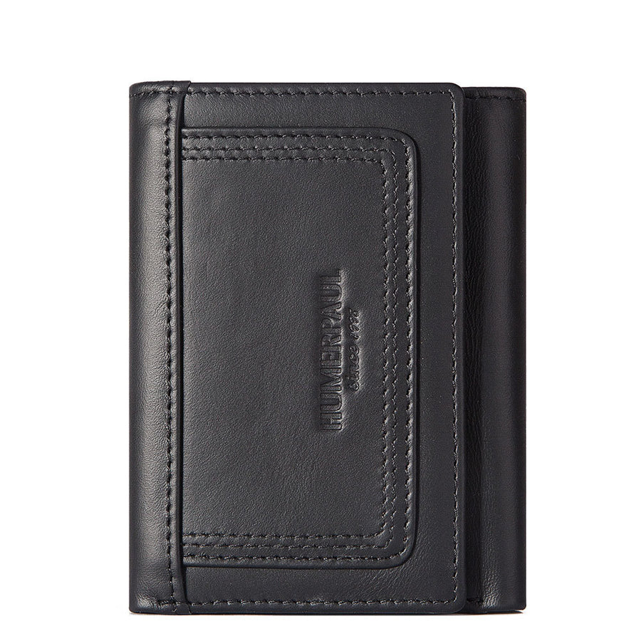 RFID Anti-Magnetic Multi Card Zipper Wallet Men Coin Purse First Layer Cowhide Men's Bag Genuine Leather Men's Wallet