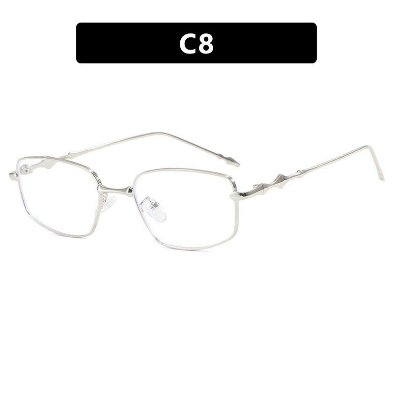 Square irregular sunglasses for men and women, trendy small frame narrow frame sunglasses, new high-end retro sunglasses