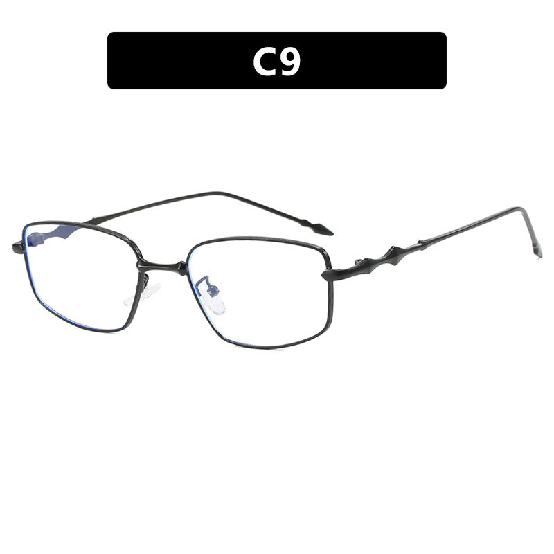 Square irregular sunglasses for men and women, trendy small frame narrow frame sunglasses, new high-end retro sunglasses