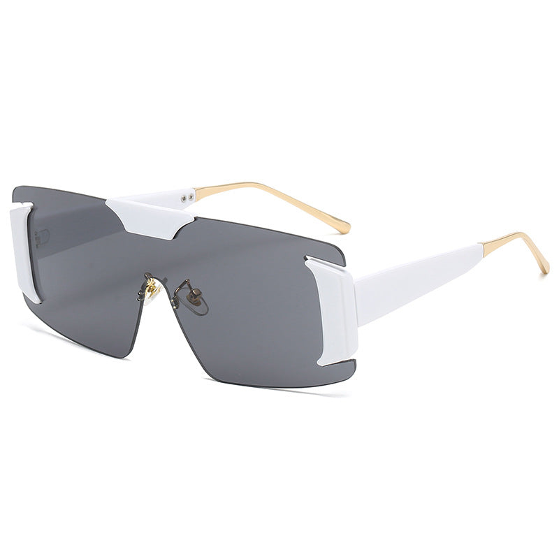 New Personality Frameless Sunglasses Men And Women Trend Large Frame Sunglasses