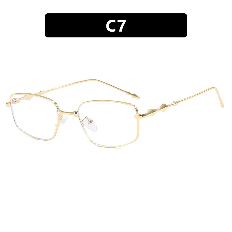 Square irregular sunglasses for men and women, trendy small frame narrow frame sunglasses, new high-end retro sunglasses
